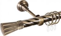 Карниз для штор АС ФОРОС Grace D25К + наконечники Буэнос (1.8м, антик)