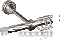 Карниз для штор АС ФОРОС Grace D16К + заглушка Плоская (1.4м, сатин)