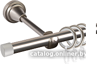 Карниз для штор АС ФОРОС Grace D16Г + заглушка Плоская (2.4м, сатин)