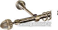 Карниз для штор АС ФОРОС Grace D16K + наконечники Милано (3м, антик)