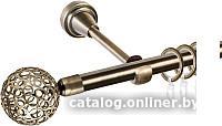 Карниз для штор АС ФОРОС Grace D16Г составной + наконечники Метеор (3.2м, антик)