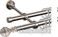 Карниз для штор АС ФОРОС Grace D16Г/16Г составной + наконечники Ампир (3м, сатин)