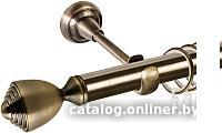 Карниз для штор АС ФОРОС Grace D25Г составной + наконечники Аванти (3.2м, антик)