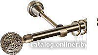 Карниз для штор АС ФОРОС Grace D16Г + наконечники Гуидо (1.6м, антик)