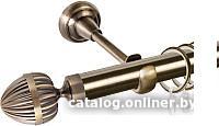 Карниз для штор АС ФОРОС Grace D25Г + наконечники Милано (2м, антик)