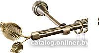 Карниз для штор АС ФОРОС Grace D16K составной + наконечники Лист большой (3.2м, антик)