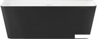 Ванна Wellsee Bromance 170x78 231602002 (пристенная ванна белый глянец/матовый черный, экран, ножки,