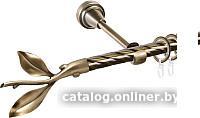 Карниз для штор АС ФОРОС Grace D16K составной + наконечники Лист ветка (3м, антик)