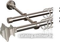 Карниз для штор АС ФОРОС Grace D16Г/16Г составной + наконечники Верди (2.8м, сатин)