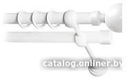 Карниз для штор Lm Decor Шар большой 059 2р гладкий 25/16мм (белый глянец, 2.8м)