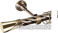 Карниз для штор АС ФОРОС Grace D25К составной + наконечники Вега золото (2.8м, антик)