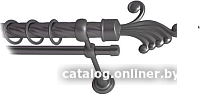 Карниз для штор Lm Decor Кения 023 2р витой (антрацит, 1.6м)