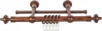Карниз для штор АС ФОРОС А D28 металл/пластик (2.4м, орех)
