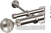 Карниз для штор АС ФОРОС Grace D25Г/16Г + наконечники Таврика (2.4м, сатин)