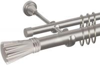 Карниз для штор АС ФОРОС Grace D25Г/16Г + наконечники Буэнос (2м, сатин)