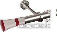 Карниз для штор АС ФОРОС Grace D25Г + наконечники Люксор красный (1.4м, сатин)