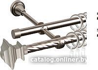 Карниз для штор АС ФОРОС Grace D16K/16Г составной + наконечники Верди (2.8м, сатин)