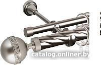 Карниз для штор АС ФОРОС Grace D25К/16Г + наконечники Таврика (1.8м, сатин)