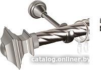 Карниз для штор АС ФОРОС Grace D25К + наконечники Верди (1.6м, сатин)