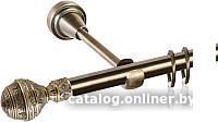 Карниз для штор АС ФОРОС Grace D16Г + наконечники Ампир (1.6м, антик)