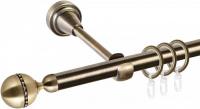 Карниз для штор АС ФОРОС Grace D16Г составной + наконечники Кортеза (3м, антик)