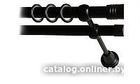 Карниз для штор Lm Decor Гиро 071 2р гладкий 25/19мм (черный матовый, 1.8м)
