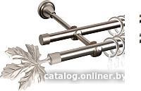 Карниз для штор АС ФОРОС Grace D16Г/16Г составной + наконечники Клен (3м, сатин)