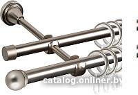 Карниз для штор АС ФОРОС Grace D16Г/16Г + наконечники Сфера (1.4м, сатин)