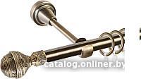 Карниз для штор АС ФОРОС Grace D16Г составной + наконечники Ампир (2.8м, антик)
