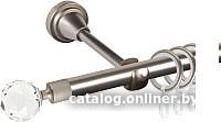 Карниз для штор АС ФОРОС Grace D16Г составной + наконечники Кристалл (3.2м, сатин)