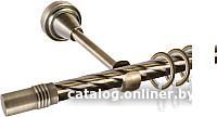 Карниз для штор АС ФОРОС Grace D16K составной + наконечники Цилиндр (3м, антик)