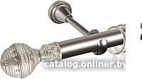 Карниз для штор АС ФОРОС Grace D25Г + наконечники Ампир (1.8м, сатин)