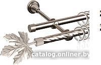 Карниз для штор АС ФОРОС Grace D16K/16Г составной + наконечники Клен (2.8м, сатин)