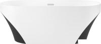 Ванна Wellsee Croquis 166x77 230302001 (отдельностоящая ванна матовый белый/матовый черный, экран, н