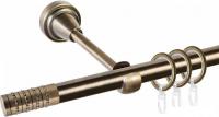 Карниз для штор АС ФОРОС Grace D16Г составной + наконечники Крис (3м, антик)