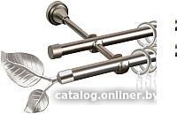 Карниз для штор АС ФОРОС Grace D16Г/16Г составной + наконечники Лист большой (2.8м, сатин)