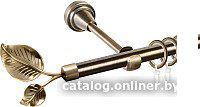 Карниз для штор АС ФОРОС Grace D16Г + наконечники Лист большой (1.8м, антик)
