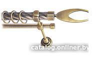 Карниз для штор Lm Decor Эллипс 178 1р витой 25мм (антик, 3.6м)