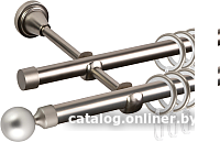 Карниз для штор АС ФОРОС Grace D16Г/16Г составной + заглушка Шар малый (3м, сатин)