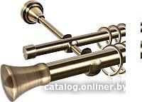 Карниз для штор АС ФОРОС Grace D25Г/16Г + наконечники Монако (1.4м, антик)