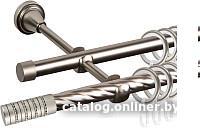 Карниз для штор АС ФОРОС Grace D16K/16Г составной + наконечники Крис (2.8м, сатин)