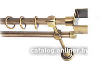 Карниз для штор Lm Decor Куб 177 2р гладкий (антик, 1.6м)