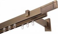 Карниз для штор Lm Decor Флэт Лайн Кросс двойной (антик, 1.6м)