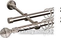 Карниз для штор АС ФОРОС Grace D16K/16Г составной + наконечники Ампир (2.8м, сатин)