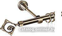 Карниз для штор АС ФОРОС Grace D16Г + наконечники Лабиринт (1.4м, антик)