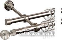 Карниз для штор АС ФОРОС Grace D16K/16Г составной + наконечники Шар рифленый (3м, сатин)