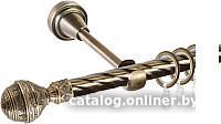 Карниз для штор АС ФОРОС Grace D16К + наконечники Ампир (1.4м, антик)
