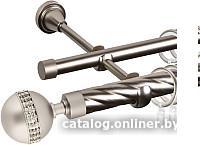 Карниз для штор АС ФОРОС Grace D25К/16Г + наконечники Авея (3м, сатин)