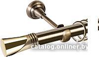Карниз для штор АС ФОРОС Grace D25Г + наконечники Вега золото (1.8м, антик)