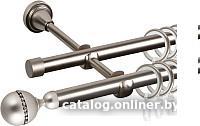 Карниз для штор АС ФОРОС Grace D16Г/16Г составной + наконечники Кортеза (3м, сатин)